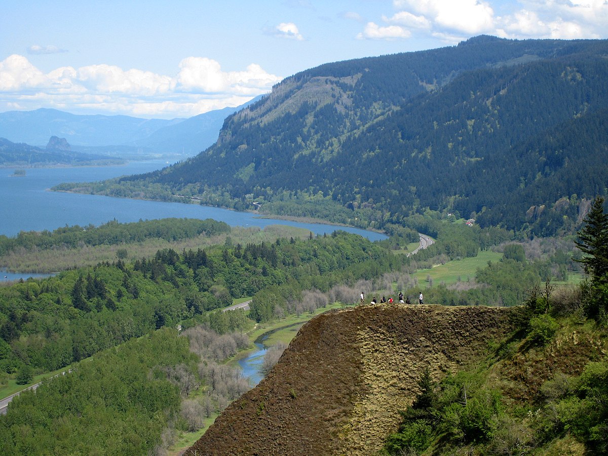 east up the Columbia River Gorge, from Crown Point in Oregon