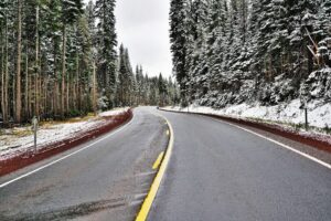 road in the snow