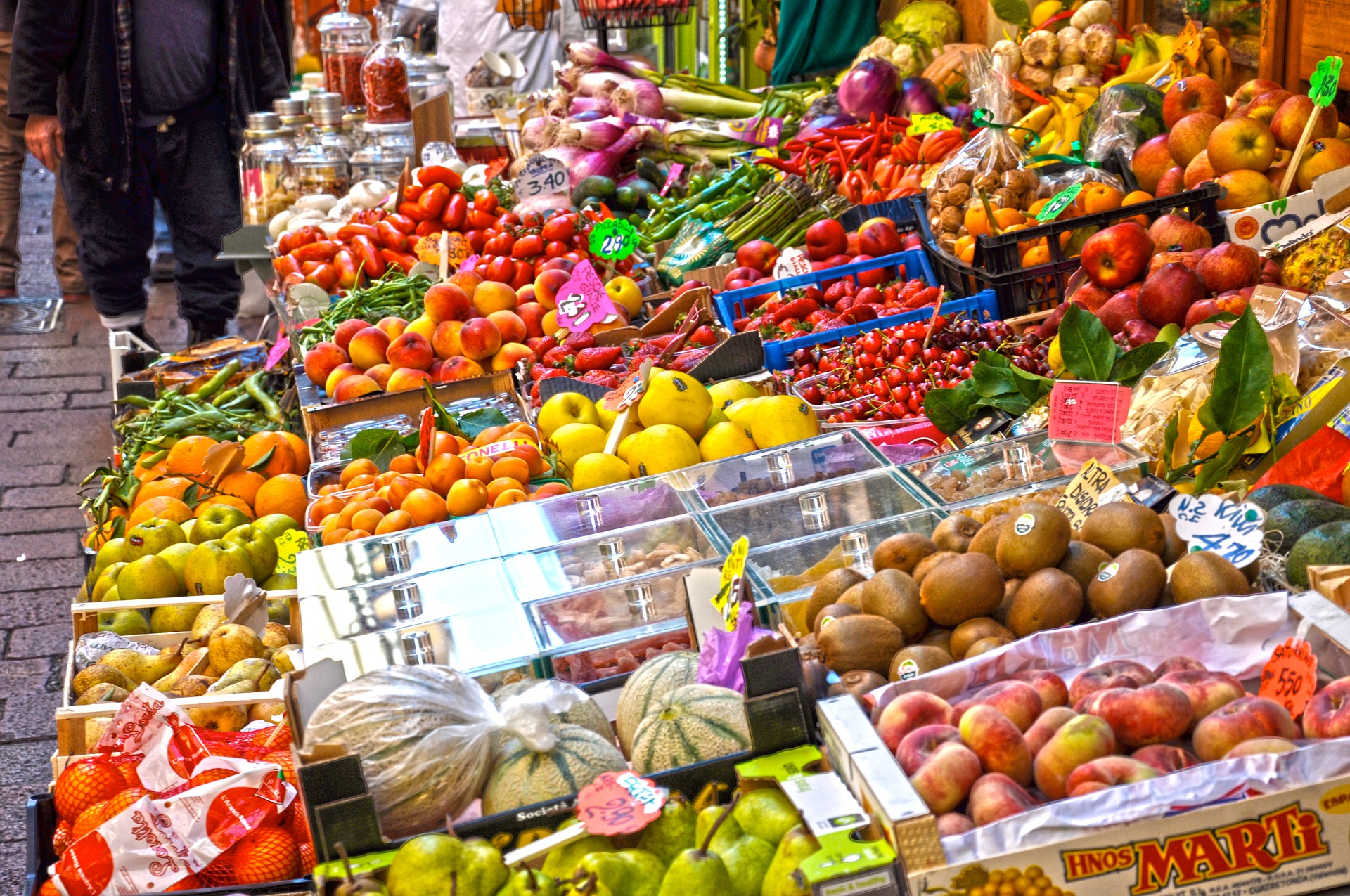 market stall with fruit