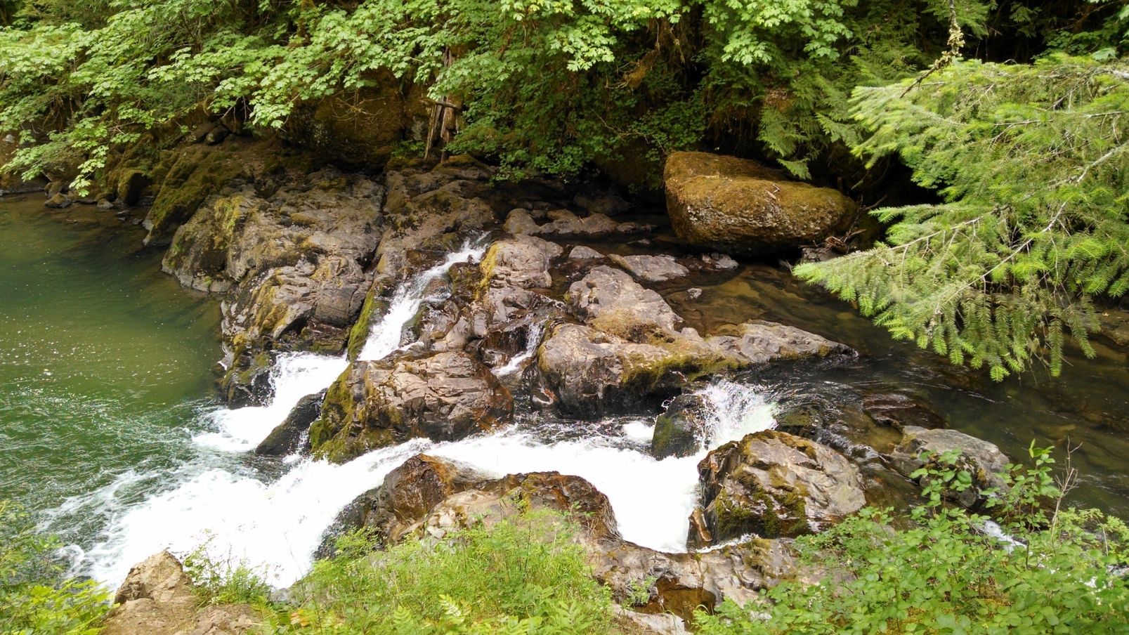 A waterfall like that you can find on North Fork Trail
