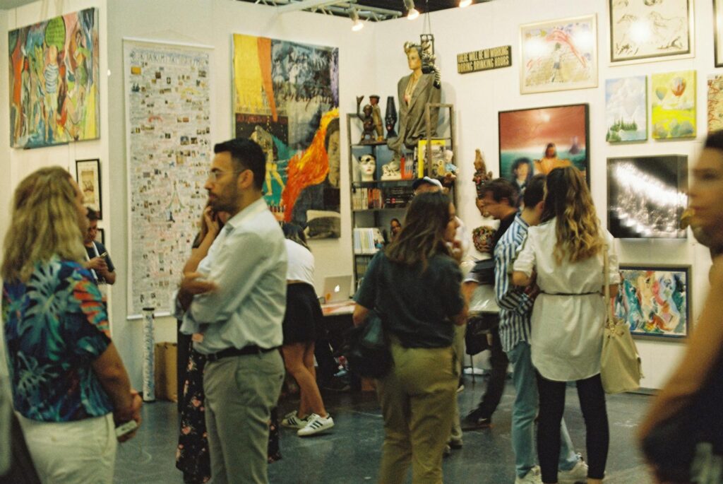 People viewing art