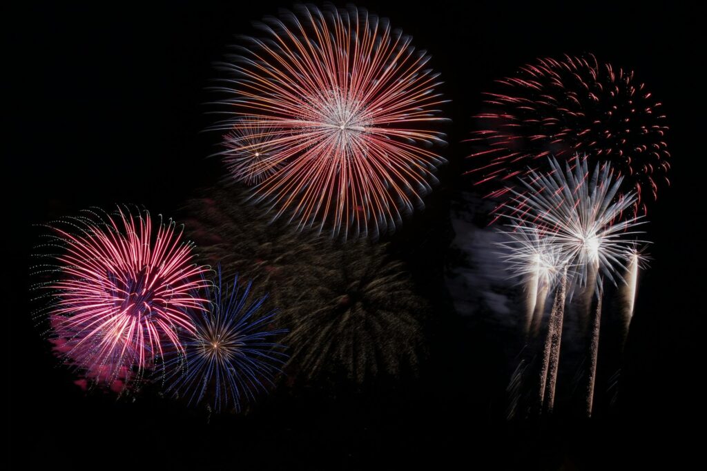 Fireworks in the sky