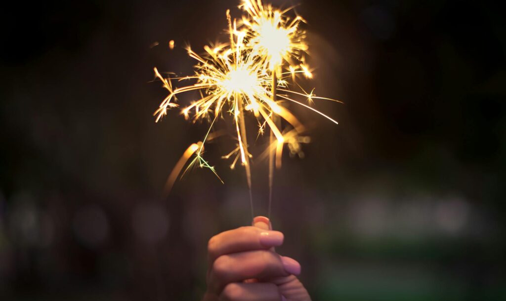 A 4th of July sparkler